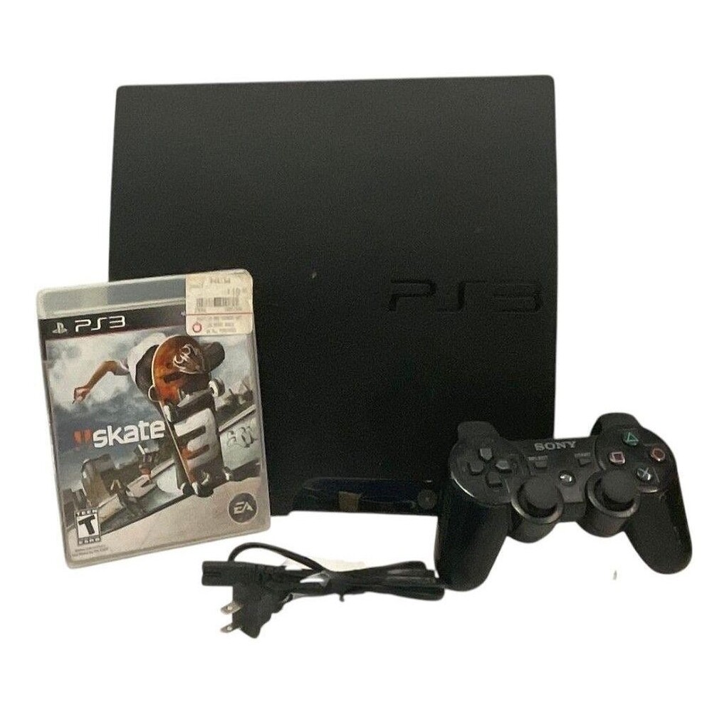 Sony PlayStation 3 Slim 160GB Home Console Black (CECH-2501A) With One Game